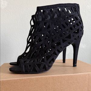 Zigi Soho Black Cutout Heels